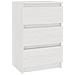 Comodino Bianco 40x29,5x64 Cm In Legno Massello Di Pino - Foto miniatura 2