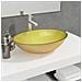 Lavandino In Vetro 50x37x14 Cm Oro - Foto miniatura 1