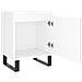 Comodini 2 Pz Bianchi 40x30x50 Cm In Legno Multistrato - Foto miniatura 5