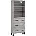 Credenza Grigio Sonoma 69,5x34x180 Cm In Legno Multistrato - Foto miniatura 2