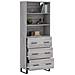 Credenza Grigio Sonoma 69,5x34x180 Cm In Legno Multistrato - Foto miniatura 3