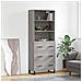 Credenza Grigio Sonoma 69,5x34x180 Cm In Legno Multistrato - Foto miniatura 1