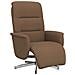 Poltrona Reclinabile Con Poggiapiedi Marrone In Tessuto - Foto miniatura 2