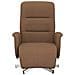 Poltrona Reclinabile Con Poggiapiedi Marrone In Tessuto - Foto miniatura 3