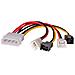 Cable AK-CA-34 Molex 4-pin - 3-pin 12V x 2 5V 2 0.15m - Kabel - 0,15 m cavo SATA Bianco - Foto miniatura 1