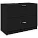 Mobile Lavabo Nero 78x37x59 Cm In Truciolare - Foto miniatura 2