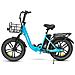 C05 Pro Bicicletta Elettrica - Potenza 350w Batteria 36v13ah Autonomia 35km Freno A Disco Meccanico - Lago Blu - Foto miniatura 1
