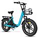 C05 Pro Bicicletta Elettrica - Potenza 350w Batteria 36v13ah Autonomia 35km Freno A Disco Meccanico - Lago Blu - Foto miniatura 2
