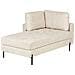 Chaise Longue Versione Destra Rebais Pelle Sintetica Beige Chiaro - Foto miniatura 3