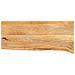 Piano Tavolo Bordi Vivi 90x20x2,5 Cm In Legno Massello Di Mango - Foto miniatura 1