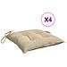 Cuscini Per Sedia 4 Pz Beige 40x40x7 Cm In Tessuto Oxford - Foto miniatura 2
