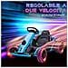 Go-Kart Elettrico per Bambini 8-12 Anni con Schienale Alto e Cintura di Sicurezza, 115x77x54 cm, Blu e Nero - Foto miniatura 3