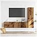 Mobili Tv A Parete 3 Pz Legno Antico In Legno Multistrato - Foto miniatura 3