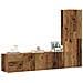 Mobili Tv A Parete 3 Pz Legno Antico In Legno Multistrato - Foto miniatura 1