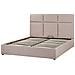 Letto Contenitore Tessuto Lagord 160 X 200 Cm Tortora - Foto miniatura 6