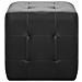 Pouf 2 Pz Nero 30x30x30 Cm In Similpelle - Foto miniatura 3