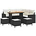 Set Divano da Giardino 9 Pezzi con Cuscini Nero Polyrattan, Set da Pranzo da Giardino 4 Pezzi con Cuscini Nero Polyrattan - Foto miniatura 1