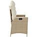 Panca Reclinabile da Giardino con Cuscini Beige in Polyrattan - Foto miniatura 4