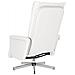Poltrona Reclinabile Massaggiante Poggiapiedi Bianca Similpelle - Foto miniatura 5
