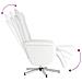 Poltrona Reclinabile Massaggiante Poggiapiedi Bianca Similpelle - Foto miniatura 6