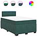Giroletto a Molle con Materasso Verde Scuro 120x190 cm Velluto - Foto miniatura 1