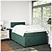 Giroletto a Molle con Materasso Verde Scuro 120x190 cm Velluto - Foto miniatura 4