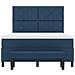 Letto box spring con materasso & panchina blu 160x200 cm tessuto - Foto miniatura 9