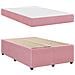 Struttura letto con materasso Rosa 120 x 190 cm Velluto - Foto miniatura 6