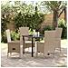Set da Pranzo per Giardino con cuscino 5 pcs Beige polyrattan - Foto miniatura 2
