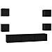 Set mobile TV 7 pcs Rovere nero Media 180 x 30 x 30 cm - Foto miniatura 1