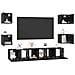 Set mobile TV 7 pcs Rovere nero Media 180 x 30 x 30 cm - Foto miniatura 3