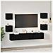 Set mobile TV 7 pcs Rovere nero Media 180 x 30 x 30 cm - Foto miniatura 4