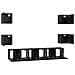 Set mobile TV 7 pcs Rovere nero Media 180 x 30 x 30 cm - Foto miniatura 7