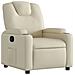 Poltrona reclinabile in similpelle color crema - Foto miniatura 1