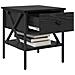 Comodino con cassetto 2 pcs Rovere nero 40 x 42 x 45 cm - Foto miniatura 3