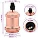 Portalampada 2 pz Oro Rosa E27 - Foto miniatura 7