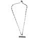 Collana Con Catena A Barre In Ottone Argentato 10µ - Foto miniatura 1