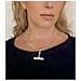 Collana Con Catena A Barre In Ottone Argentato 10µ - Foto miniatura 2