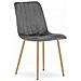 Sedia JEWA - Moderna in velluto grigio scuro con gambe in legno x 2 - Foto miniatura 2