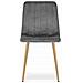 Sedia JEWA - Moderna in velluto grigio scuro con gambe in legno x 2 - Foto miniatura 3