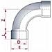 Curva Pvc 90 Gradi 50mm Pn16  Raccordo Affidabile Per Tubi - Foto miniatura 2