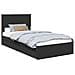 Letto con Contenitore Nero 100 x 200 cm Legno multistrato - Foto miniatura 1