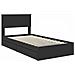 Letto con Contenitore Nero 100 x 200 cm Legno multistrato - Foto miniatura 4