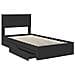 Letto con Contenitore Nero 100 x 200 cm Legno multistrato - Foto miniatura 5