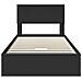 Letto con Contenitore Nero 100 x 200 cm Legno multistrato - Foto miniatura 8