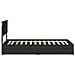 Letto con Contenitore Nero 100 x 200 cm Legno multistrato - Foto miniatura 9