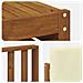 Set divani 7 pcs Naturale e Crema Legno di Acacia Massello - Foto miniatura 8