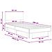 Struttura letto con testata Rovere Sonoma 80 x 200 cm - Foto miniatura 8