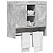 Scaffale da parete A parete Grigio Cemento 80 x 36 x 80 cm - Foto miniatura 2