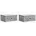 Armadio da Notte 2 pcs Grigio Cemento 49 x 34,5 x 20 cm - Foto miniatura 1
